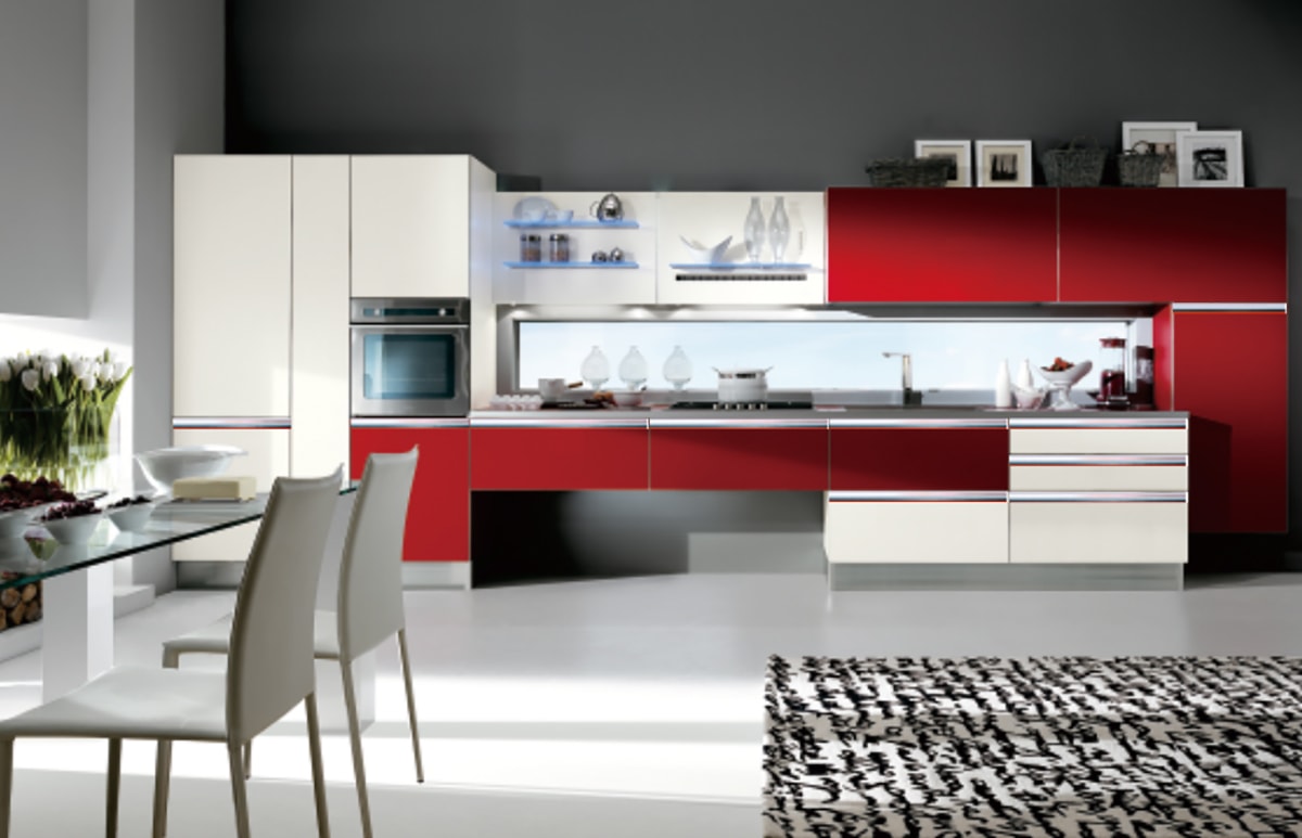 Modern High Gloss Laminate Kitchen Cabinet Simple Designs ZH-8614 06